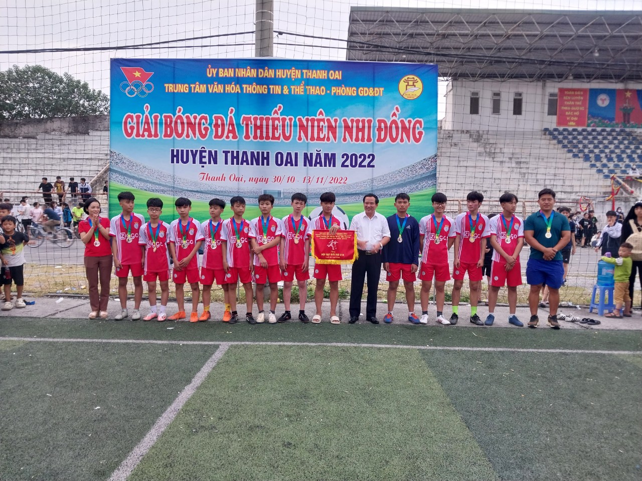 Chung kết giải bóng đá thiếu niên nhi đồng huyện Thanh Oai năm 2022